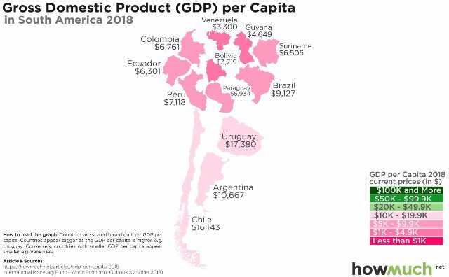 ВВП усіх країн на одній карті (ІНФОГРАФІКА)