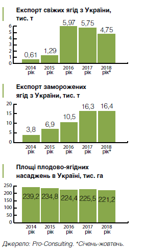 2 головних причини, що заважають Україні наростити експорт свіжих ягід