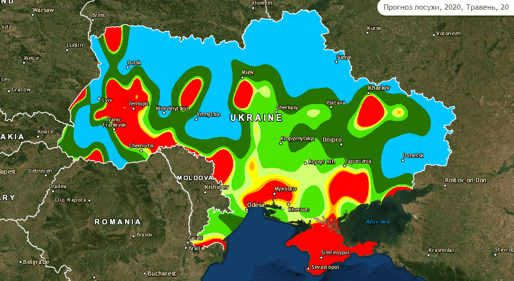 Посуха в Україні завершиться за три дні – Геопортал дистанційного зондування Землі