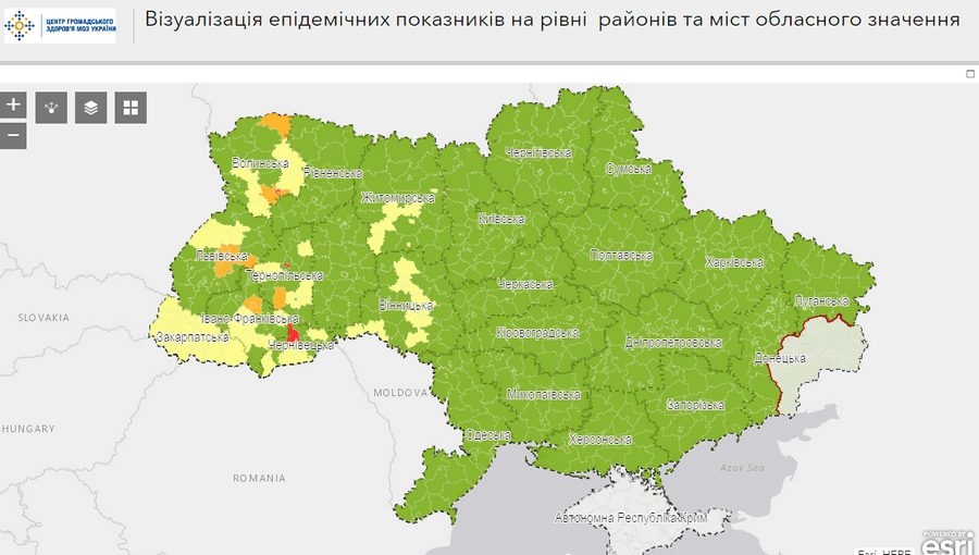З 3 серпня Україну поділять на чотири карантинні зони
