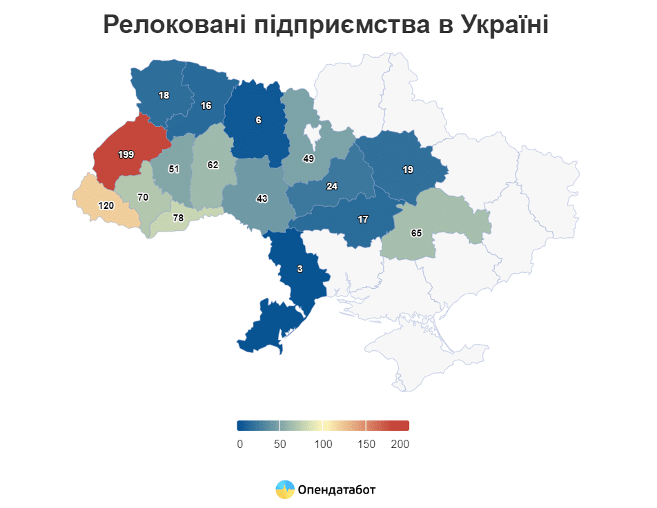 В Україні релокувалися 840 підприємств за час повномасштабної війни: який регіон лідирує
