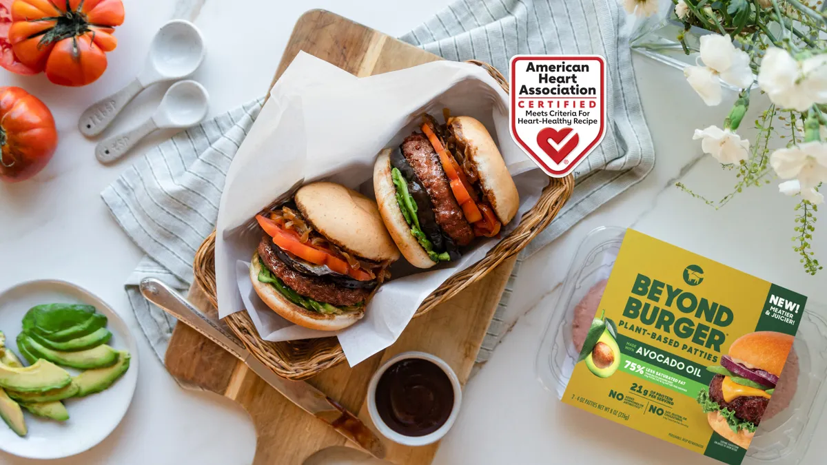 Avocado Caramelized Onion Beyond Burger AHA Heart Check Certified Recipe 2
