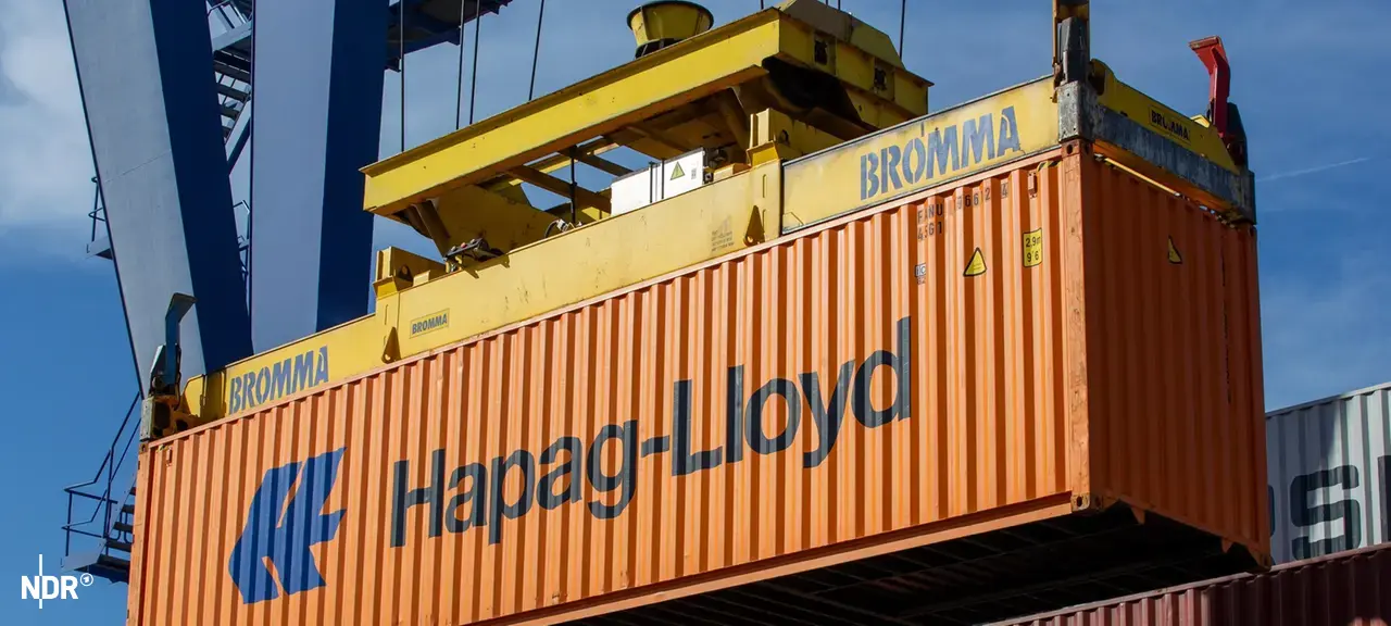ndr ein container der hamburger reederei hapag lloyd 100