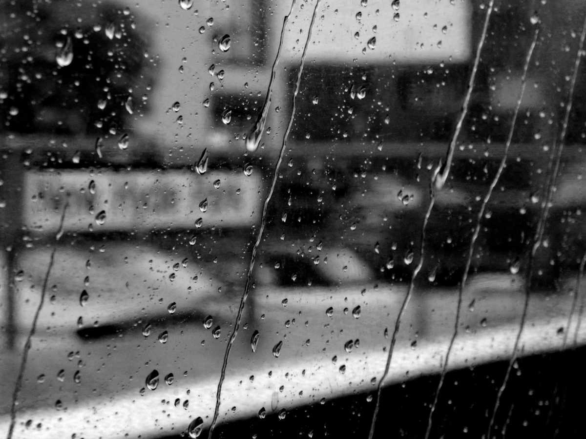 water dew on car window