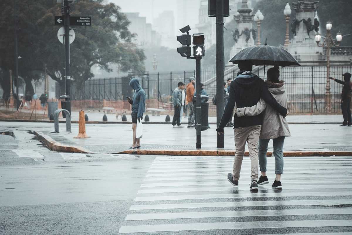 couple, pedestrian, rain, raining, relationship, nature, together, street, outdoors