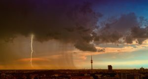 lightning thunder at daytime