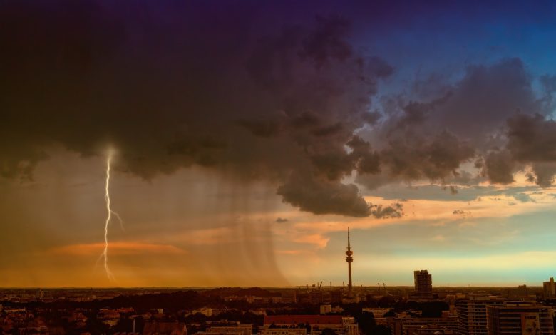lightning thunder at daytime