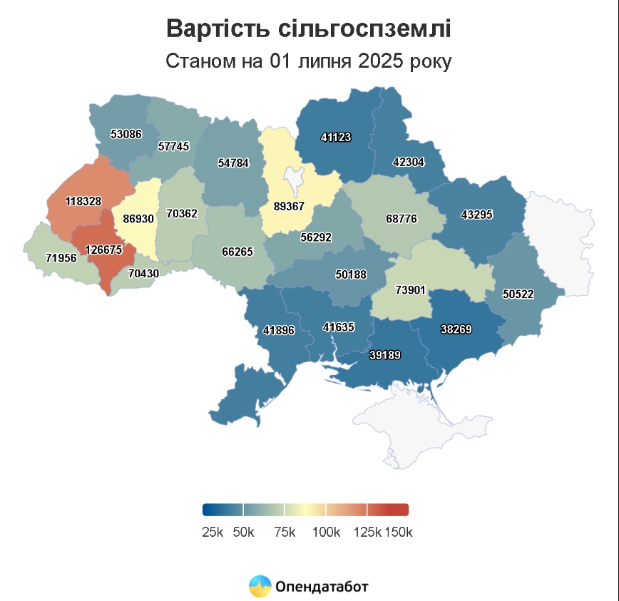 ціна гектара в Україні зросла на 60% за 4 роки
