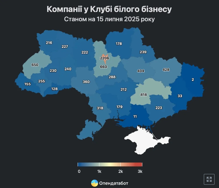 "Клуб білого бізнесу" втратив 3 228 учасників: хто лідирує за доходами та які сфери переважають