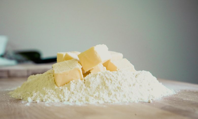 bake, butter, flour, pile, food preparation, baking, dough, sweets, pastries, sugar, flour, flour, flour, flour, flour, baking, baking, baking, sugar, sugar, sugar