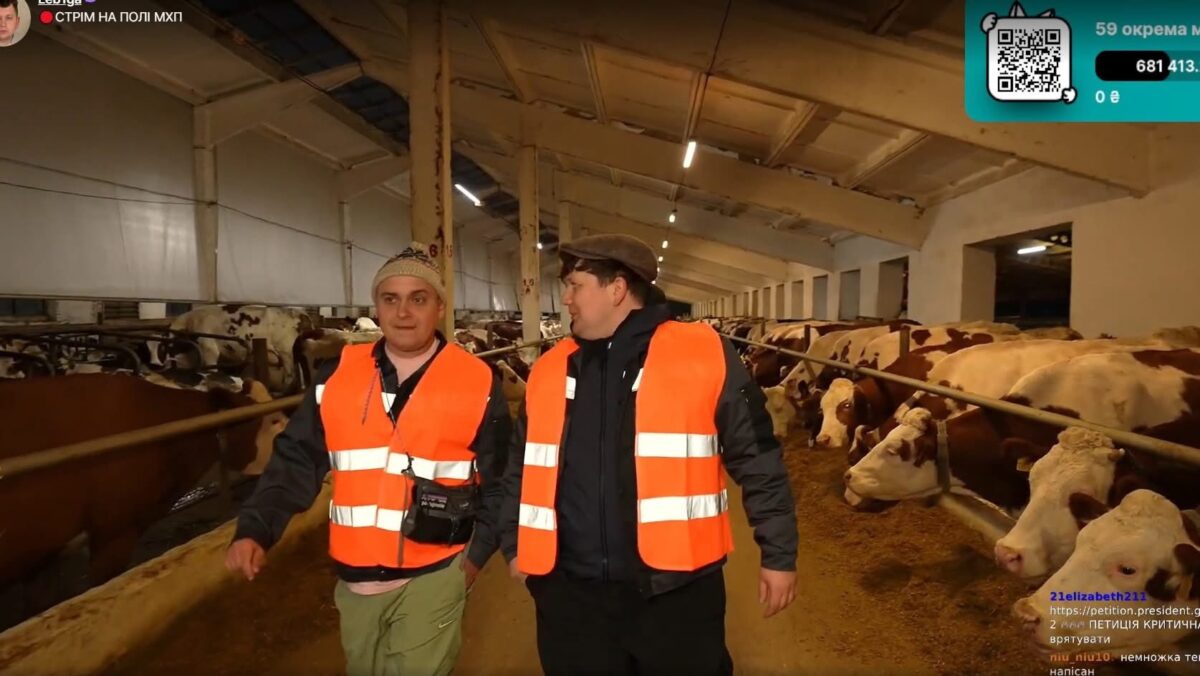 Стрімер Лебіга провів прямий ефір на фермі Вінниччини та зібрав 1 млн грн для 59-ї бригади