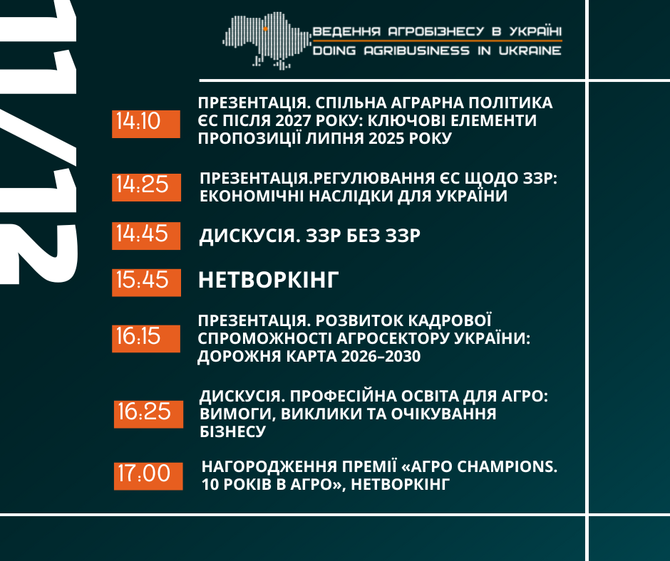 Програму DoAgro25 сформовано: серед спікерів представники влади, лідери галузевих асоціацій та провідні експерти агробізнесу