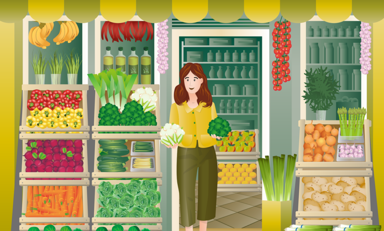 woman, shopping, vegetable shop, greengrocer, greengrocer shop, greengrocer stall, young woman, girl, customer, vegetables, grocery, shop, market, food, fruit, produce, shopping, shopping, shopping, vegetables, grocery, grocery, shop, shop, shop, shop, shop, market, market, market, market, food, food