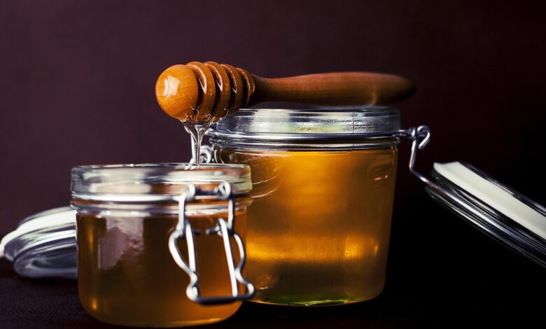 honey, jar, honey dipper, honey wand, honey spoon, container, glass jar, glass container, sweet, tasty, food, delicious, healthy, natural, organic, nutrition, honey, honey, honey, honey, honey