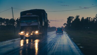 night, truck, road, big truck, delivery truck, cargo truck, traffic, street, car, vehicles, transportation, transport, delivery, car wallpapers, logistics, driving