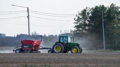 sowing, agriculture, tractor, farming, cultivation, countryside, field, seeder