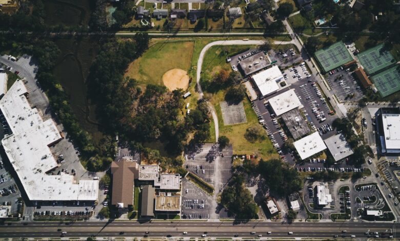 bird's eye photography of village