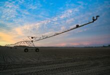 a machine in a field