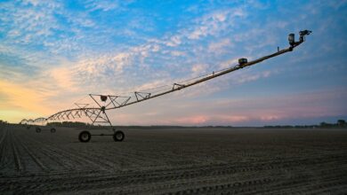 a machine in a field
