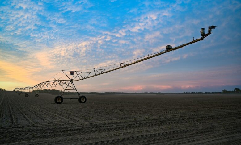 a machine in a field