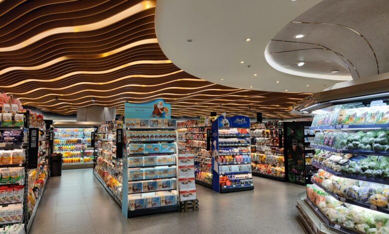 a store with shelves of items