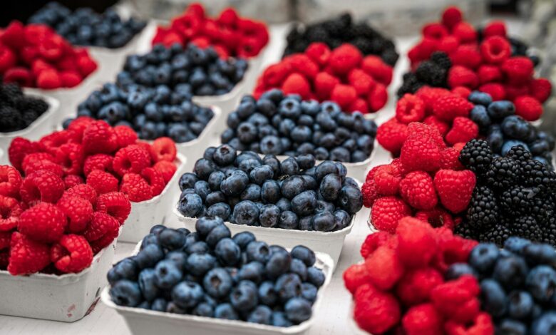 a group of berries