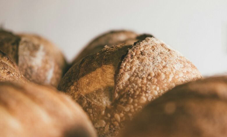 brown and white cookies on white surface