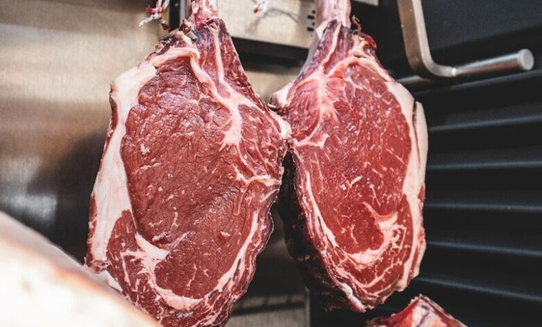 raw meat on stainless steel tray
